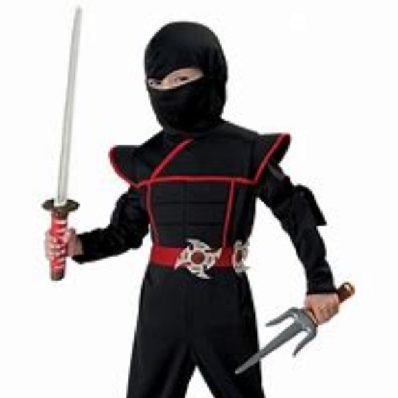Stealth Ninja Costume Toddler 4-6 NWT Complete Outfit Unisex Dress Up Halloween - Picture 1 of 5